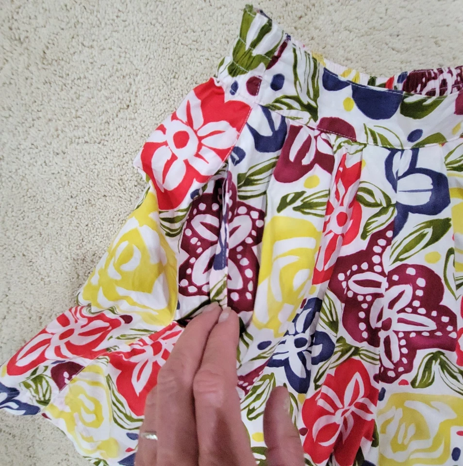 Pantalones Cortos Cintura Elástica Estampado Floral Audaz De Colección Esprit Talla S Hong Kong Foto 4 de 4