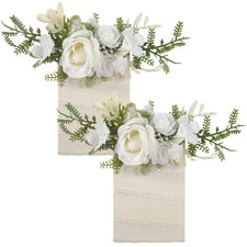 Pocket Boutonniere for Men - 2 Pcs Prom Boutonniere Set for Wedding Groom Ann...