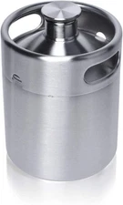 Mini Keg Growler, Pressurized Growler 64 OZ 304 Stainless Steel Mini Keg with.