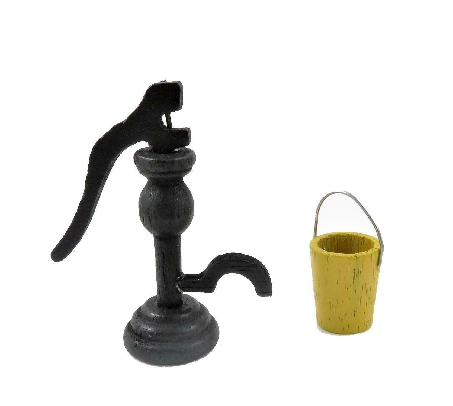 Dolls House Water Pump & Bucket for Kitchen Sink or Yard Miniature Accessory