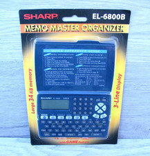 NEW - Sharp Electronic Memo Master Organizer EL-6800B 34kb Memory 3 Line Display