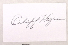 Cliff Hagan HAWKS Basketball Player Autograph 3x5 Card