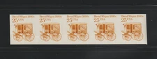 US ERROR Stamps #2136a Bread Wagon: IMPERF coil strip of 5. MNH