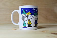 Snoopy Christmas mug. Vintage Staffordshire Peanuts. Charlie Brown