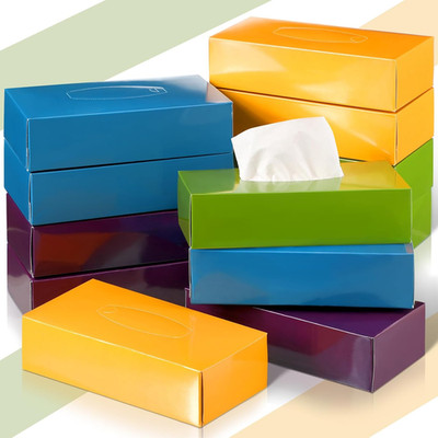12 Packs 1560 Sheets Soft Facial Tissues Box 2 Ply 130 Sheets per Box Household