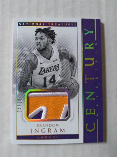 2017-18 Panini National Treasures Brandon Ingram Logo Patch /10 LA Lakers Relic 
