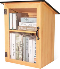 Outdoor Library Book Box - Double Free Literature Exchange Box Outdoor Book Stor
