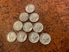 Ten Coin Lot 1936-D Mercury Dime Higher Grade Circulated AU