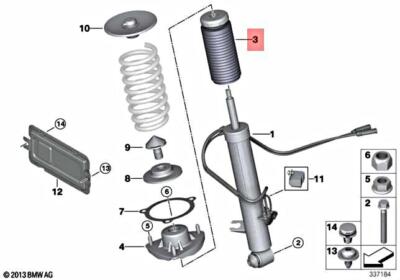 Genuine BMW F15 F16 SAC SUV Rear Shock Absorber Damper OEM 