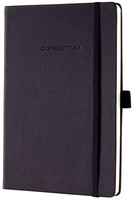Sigel® Modisch CO121 Notizbuch Conceptum® - Ca. A5, Kariert, 194 Seiten, Schwarz
