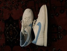 Vintage 1980s Nike Bowling Shoes Womens Size 8 1/2 White Blue Swoosh