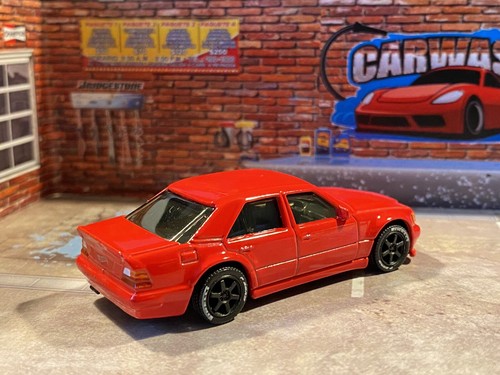 2022 Hot Wheels Mercedes-Benz 500 E (red) w/ Real Riders CUSTOM Choose Wheels - Picture 2 of 4