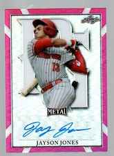 2021 Leaf Metal Perfect Game A-A Auto Prismatic Pink #BAJJ2 Jayson Jones 7/20