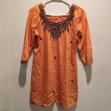 Orange Tunic Shirtdress