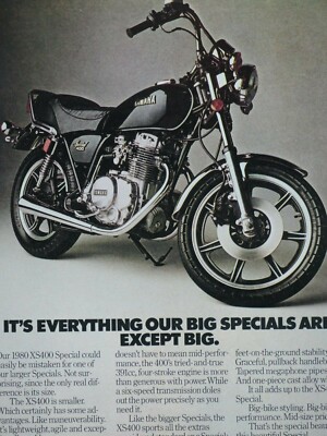 1980 Yamaha XS400 Special Vintage Big Special Original Ad 8.5 x 11
