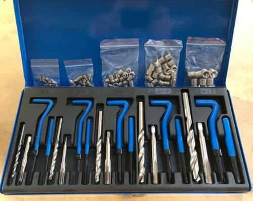 METRIC THREAD REPAIR WIRE INSERT KIT TAP SET HELICOIL INSERTS HELI COIL HSS KITS - Picture 2 of 5
