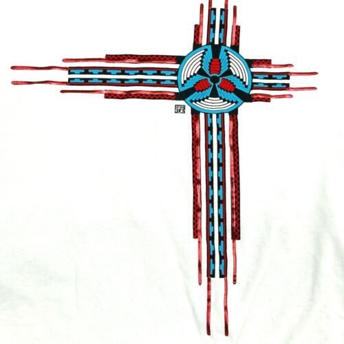 VINTAGE 1989 Native American Indian Dream Catcher T Shirt JFS Art Design Size LG - Bild 2 von 5