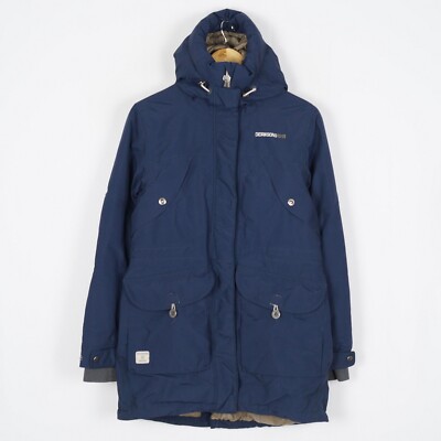 DIDRIKSONS Women'S Jacket Size 36 S Storm System Hooded Blue Waterproof s12062