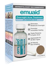 Emuaid Overnight Acne Treatment 2 Salicylic Acid-Rosacea, Cystic Acne 1 Fl oz 