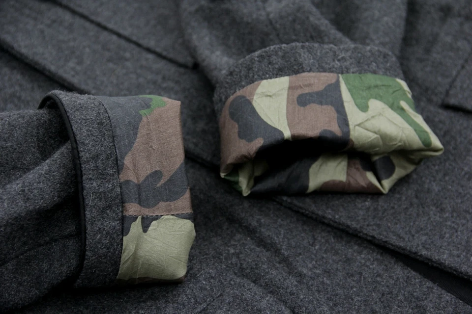 CHAQUETA DE LANA DANIELE ALESSANDRINI GRIS MELTON, Talla L Foto 4 de 4