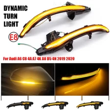 Dynamic LED Side Mirror Turn Signal Lights For Audi A6 C8 (4K) A7 A8 (D5) 2019