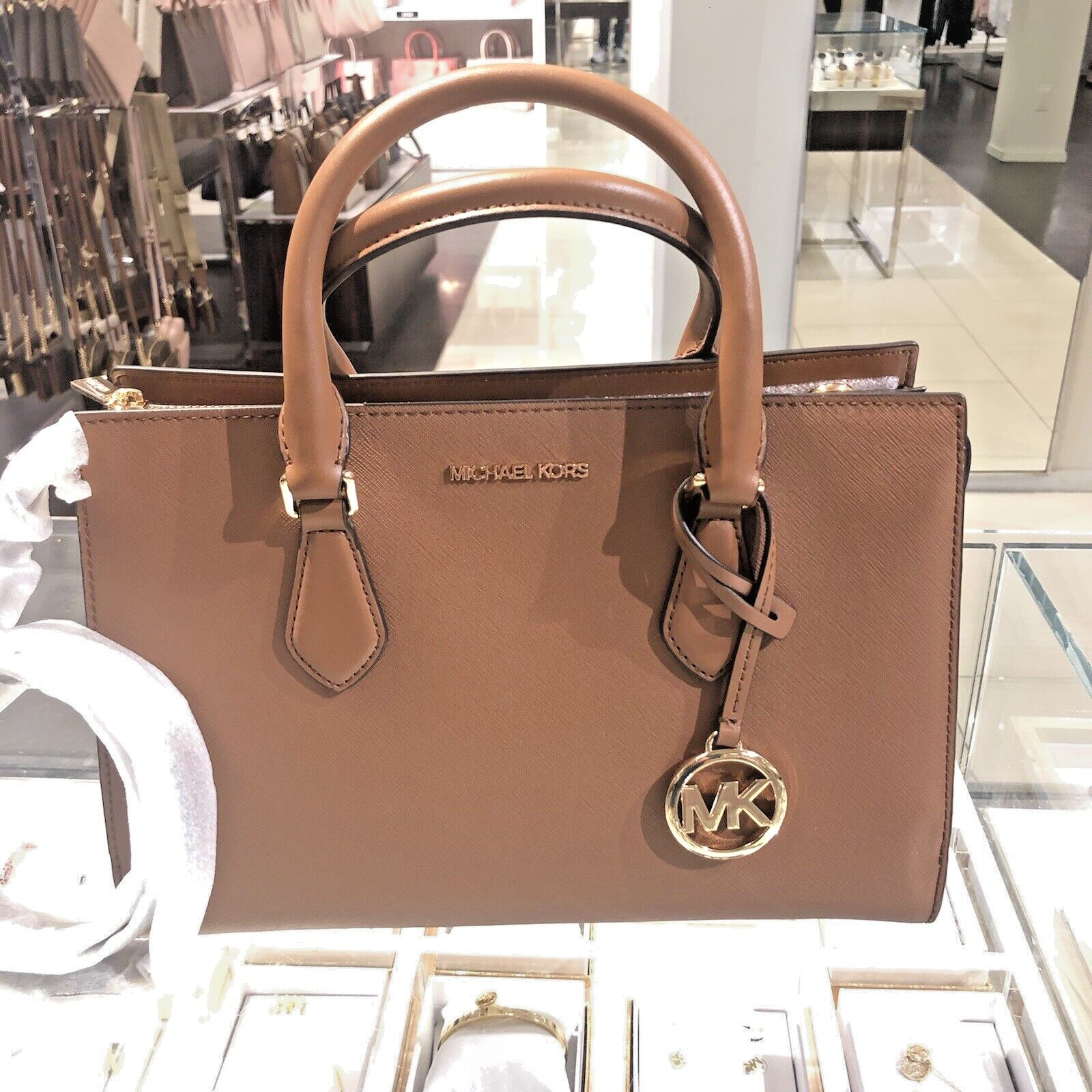 MICHAEL KORS MEDIUM SATCHEL BAG HANDBAG PURSE MESSENGER CROSSBODY  