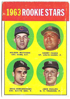 1963 Topps Rookie Stars #54B Mathews Fanok Debusschere Cullen