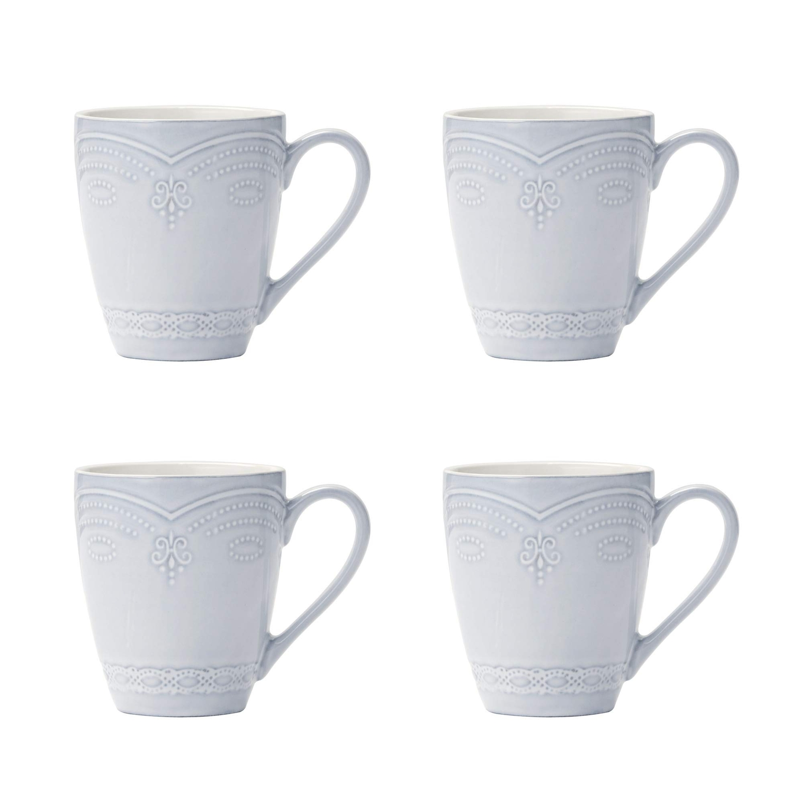 Seraphina 16-Piece Stoneware Dinnerware Set, Service for 4,Blue