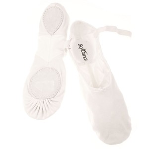 white split sole ballet shoes