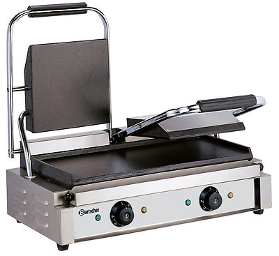 Bartscher A150672 3600 2G Profi Doppel Kontaktgrill beide Seiten glatt Grill