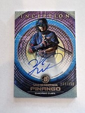 2022 Bowman Inception Auto Yohendrick Pinango  #d/399 Chicago Cubs