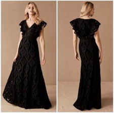 Monique Lhuillier BHLDN Hilaire Formal Gown Black Size 4
