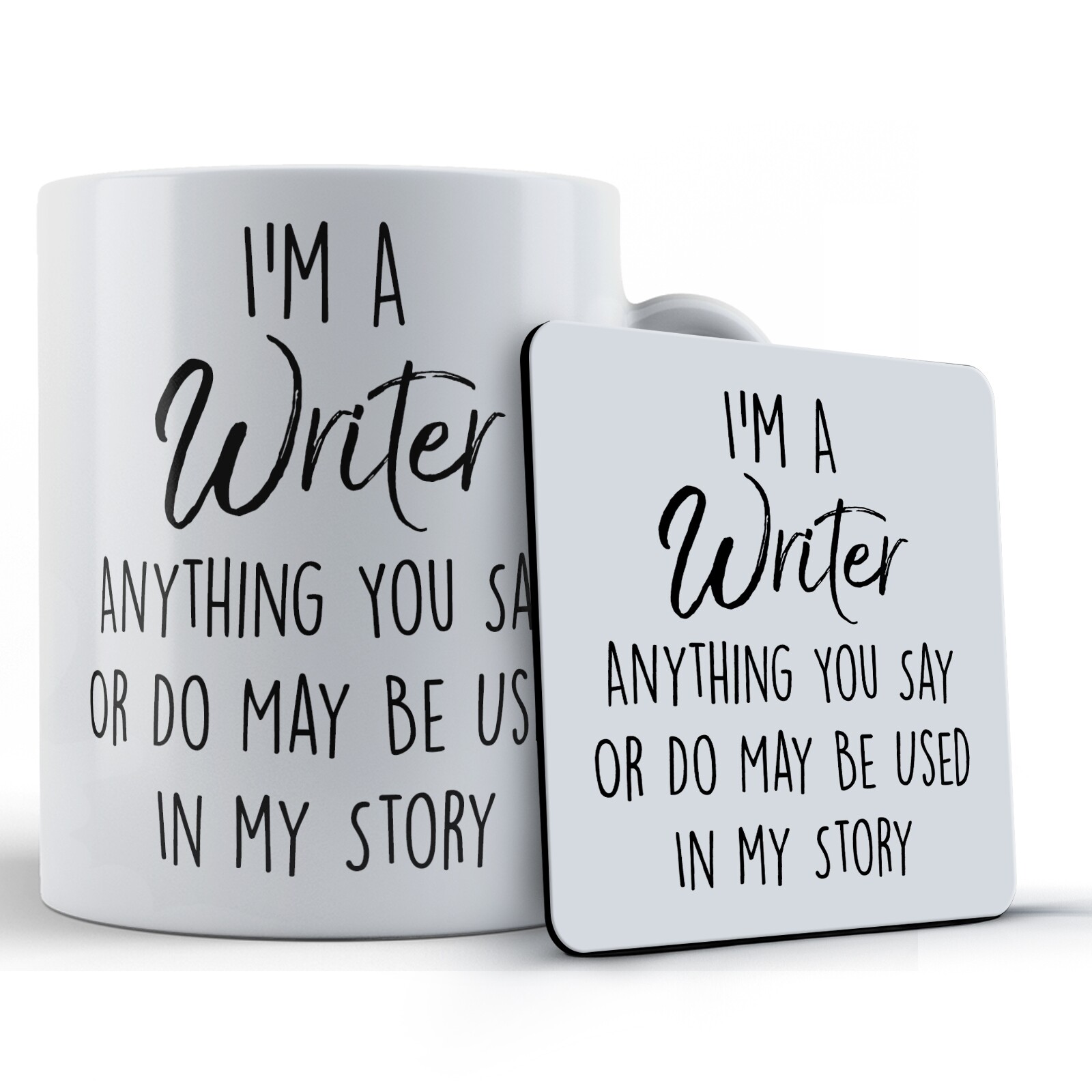 Books, Author, Poems, Stories, I'm A Writer - Gift Mug & Coaster