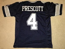 UNSIGNED CUSTOM Sewn Stitched Dak Prescott Blue Jersey - M, L, XL, 2XL