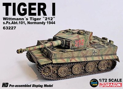 Dragon 1/72 Weitman Tiger Tank Vehicle 212 Normandy 63227 Finished Model