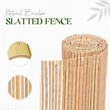 Bamboo Slat Natural Garden 4M Screening Fencing Fence Panel Privacy Screen Roll