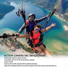 Action Camera Mic Wind Muff Wind Noise Reduction Microphone Sponge Cover with