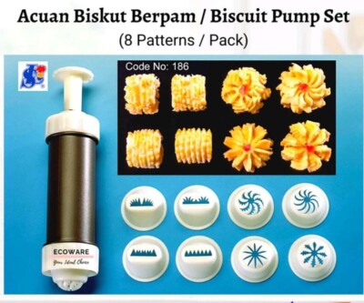 New Biscuit Pump Set Combo Pineapple Jam Roll Tart and Semperit 8 Shapes Biscuit