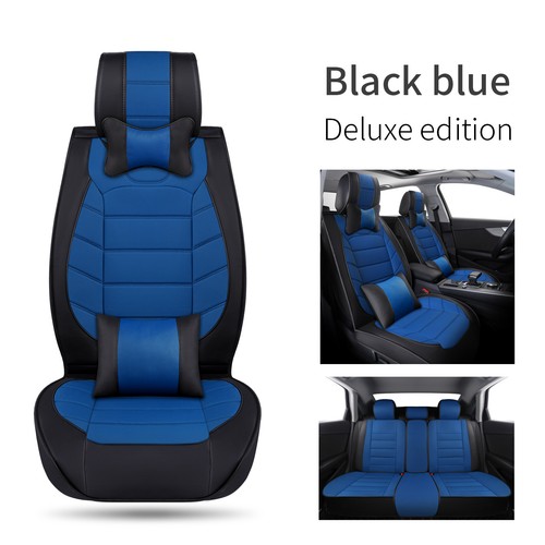 Universal 5 Seat Covers Auto Truck SUV Front & Rear Leather Full Set Protectors - Picture 26 of 48