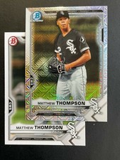 Matthew Thompson 2021 Bowman Chrome Mojo Refractor BCP-74 White Sox w/Base Card