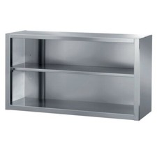 Edelstahl Wandh&auml;ngeschrank Wandschrank WHS offen 800x400x650 H&auml;ngeschrank Regal