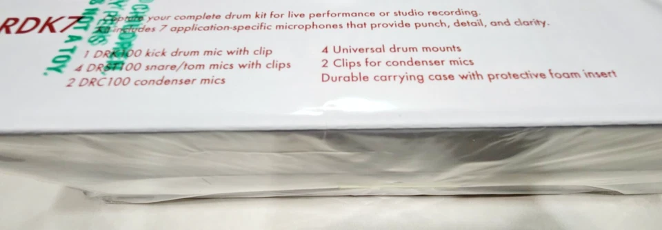 Digital Reference DRDK7 7-Piece Drum Mic Kit DR-K100 DR-ST100 DR-C100 - Image 2 of 4