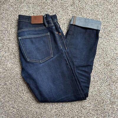 Gap 1969 Kaihara Japanese Selvedge Raw Denim Jeans Slim Fit Size 30x30 13  oz