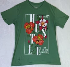 R GSTR RGSTR Men's T-Shirt Large Green Hustle Vision Streetwear *READ