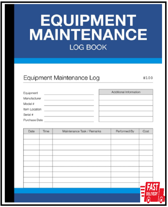 Maintenance Log Book: For Repairs, Service, And Daily Preven