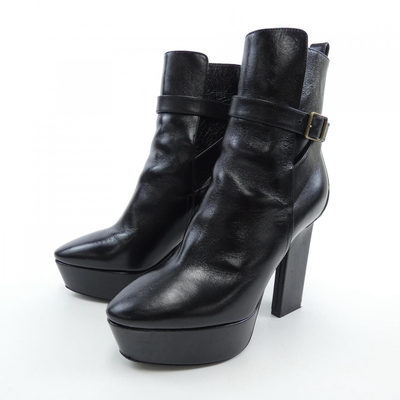 Stivali donna SAINT LAURENT taglia 35 in pelle colore nero autentici dal Giappone