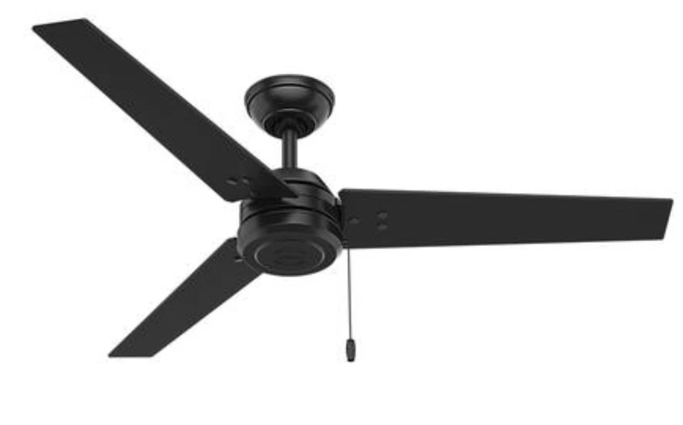 Large 52" Outdoor Ceiling Fan Industrial Damp Black Grey Rustic Patio Deck Porch - Image 3 of 4