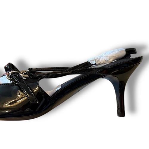 NIB Black Pointed Toe Heels Ankle Strappy Buckle Stiletto Party Sexy Shoes US 9 - Picture 10 of 15