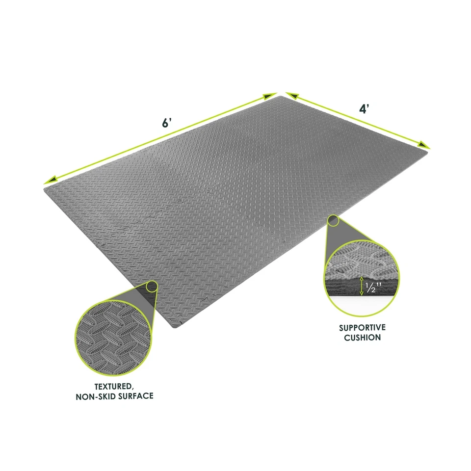 ProsourceFit Puzzle Exercise Mat ½”, EVA Foam Interlocking Tiles Protective F... - Image 3 of 4