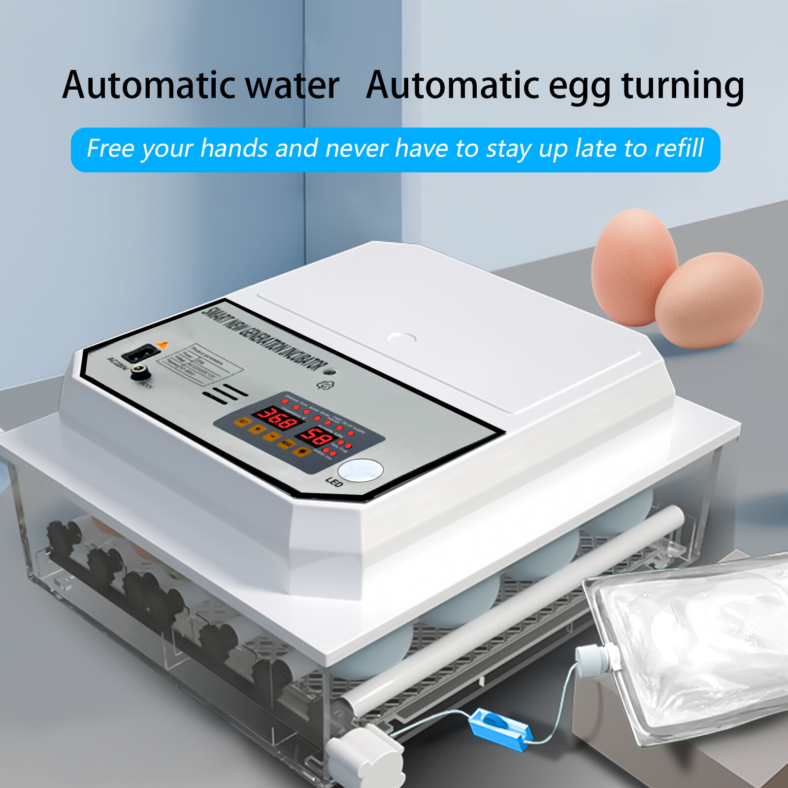 2023 Incubator Automatic 36 Egg Chicken Chick Hatcher Incubators for